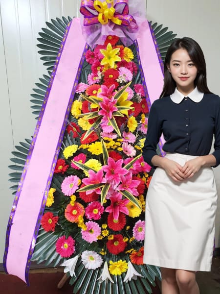 여의도 켄싱턴호텔 웨딩 3단화환 기본형