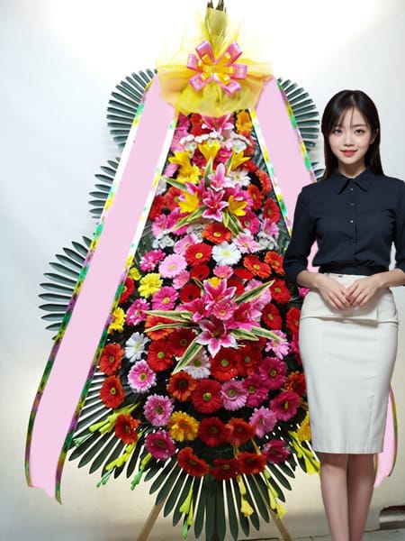 여의도 켄싱턴호텔 웨딩 3단화환 고급형